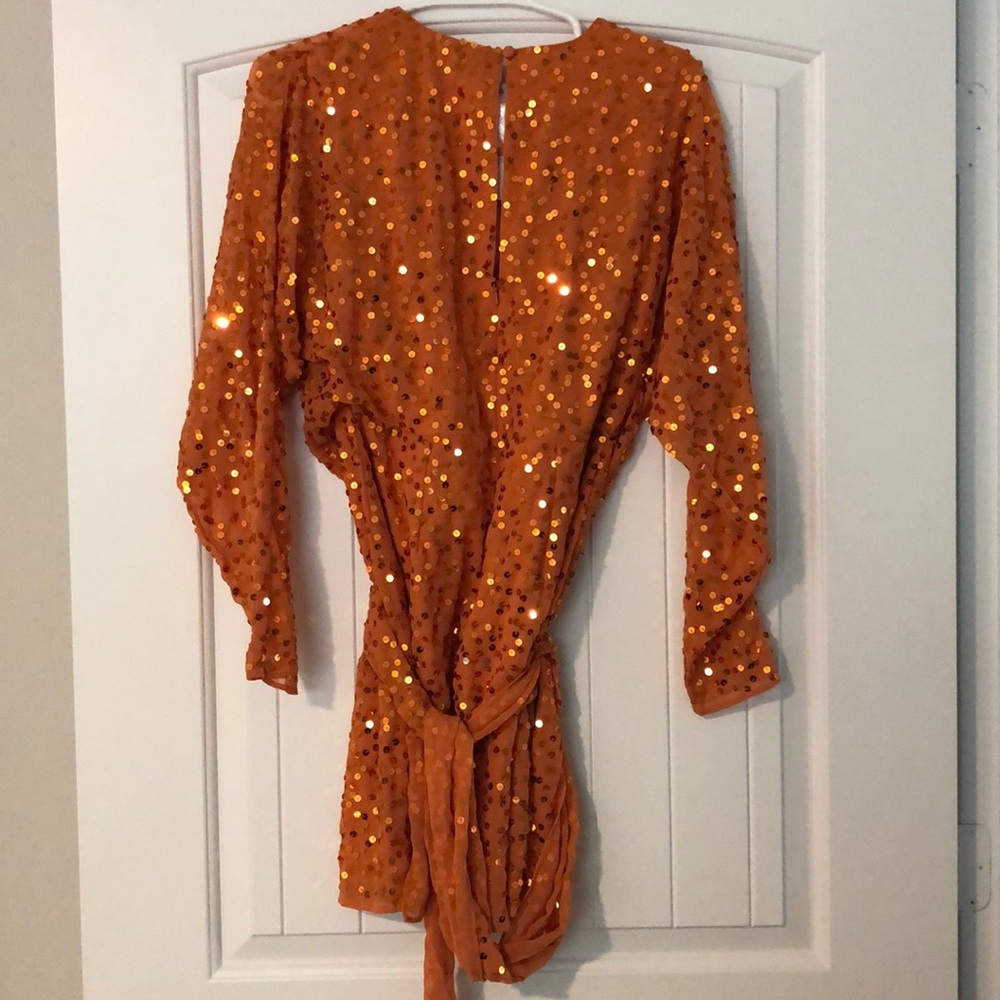 ASOS Orange Sequin Dress - Picture 2 of 7